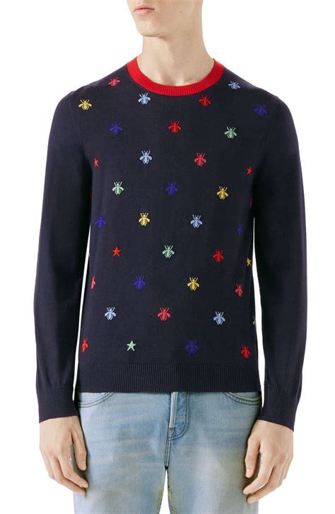 buy replic gucci sweater|gucci bee embroidered sweater.